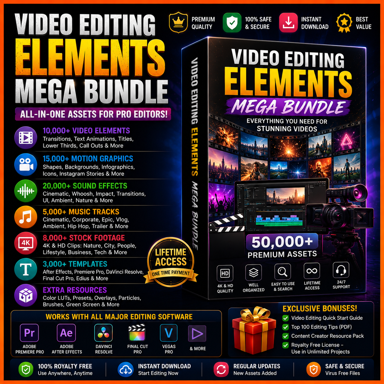 Video Editing Elements Mega Bundle